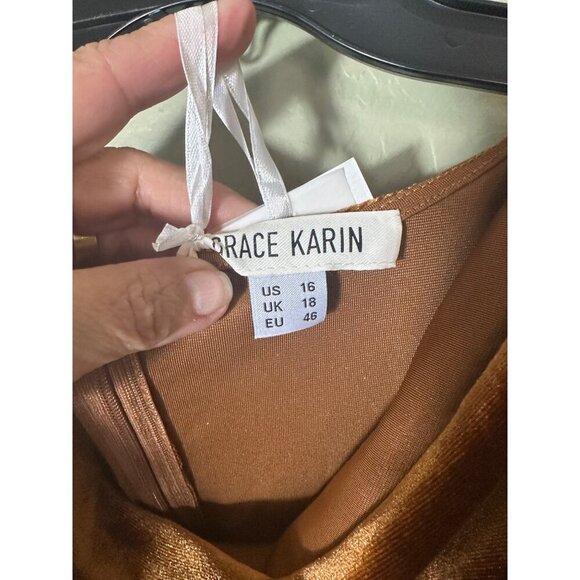 NWT VELVET* GRACE KARIN Formal Cocktail Dress Elegant Ruched Sleeveless Cowl 16 - Picture 5 of 5